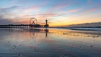 Jetée de Scheveningen au coucher du soleil
