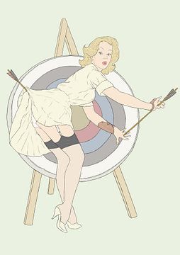 pin up bow and arrow von poportret posters