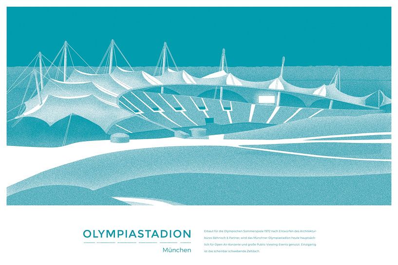 Olympisch Stadion München van Michael Kunter