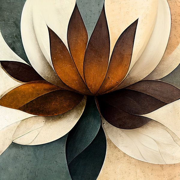 Lotus Flower Abstract by Jacky