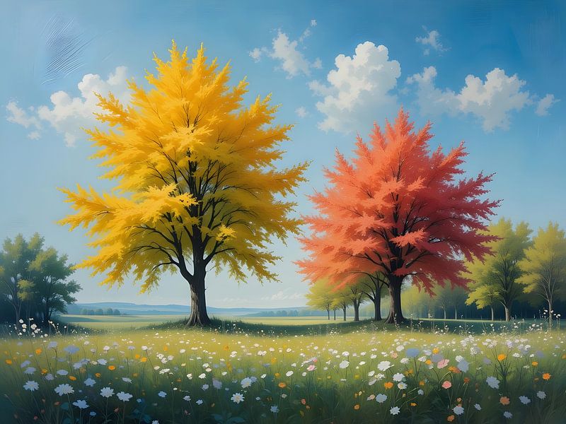 Autumn trees by HorizonArtistry
