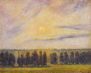 Zonsondergang bij Eragny, Camille Pissarro