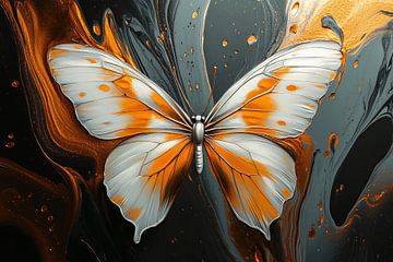 Surrealistische vlinder op abstracte achtergrond van Art & Soul Creations