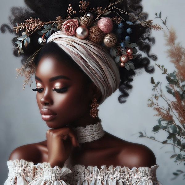 un portrait puissant d'une femme par studio photoflash
