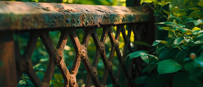 Rusty fence in the countryside by Poster Art Shop