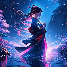 Anime Girl Goddes Neon 2 van MIROKKU