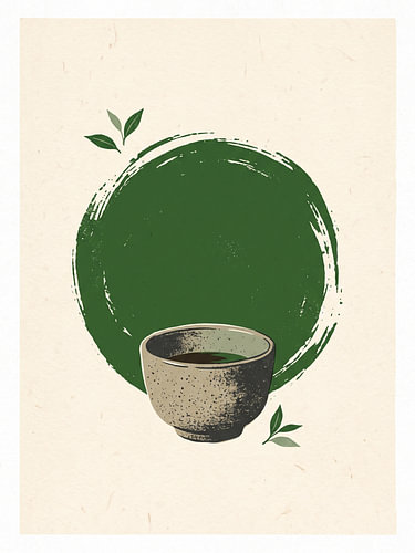 Quiet Matcha Ritual Emerging From Nature In Timeless Green Harmony