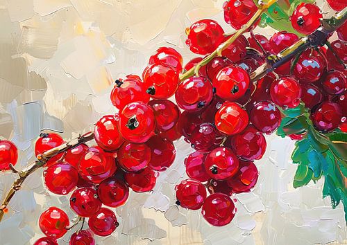 Peinture de baies rouges