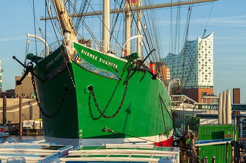 Elbphilharmonie, Rickmer Rickmers , Hamburg, Deutschland
