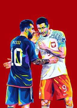 Messi x Lewandowski van Wpap Malang