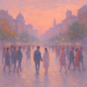Sonnenuntergang in der Stadt