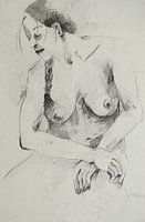 Nude Model Drawing, Nude model Drawing, Dessin de Modèle Nu, Aktmodel