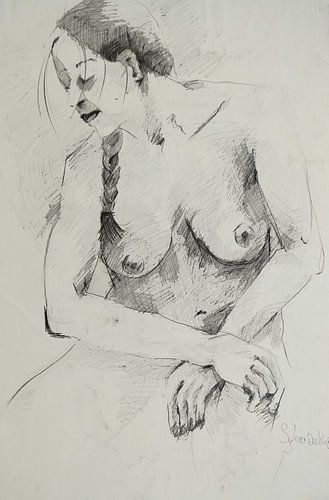 Nude Model Drawing, Nude model Drawing, Dessin de Modèle Nu, Aktmodel
