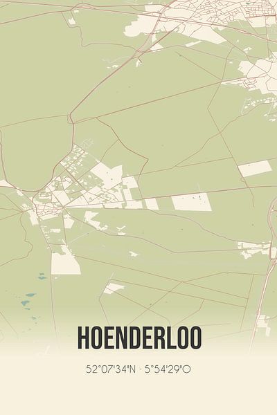 Vintage map of Hoenderloo (Gelderland) by Prints of Place