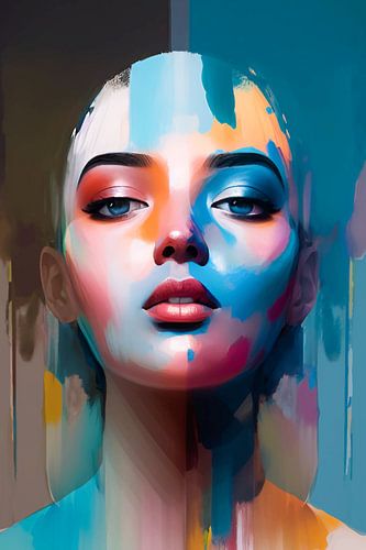 Willow, digitaal abstract geschilderd portret