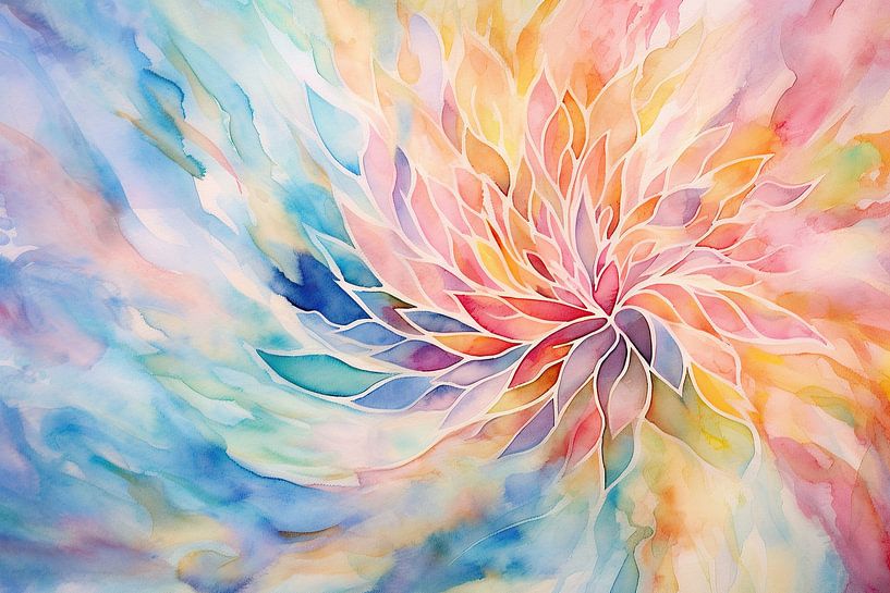 Voyage vers l'abondance consciente | Peinture de pleine conscience par La collection ARTEO