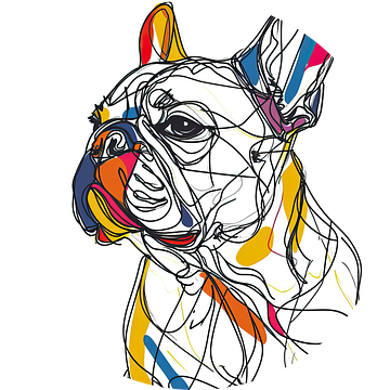 Bulldog Portret Kunst | Bulldog van De Mooiste Kunst