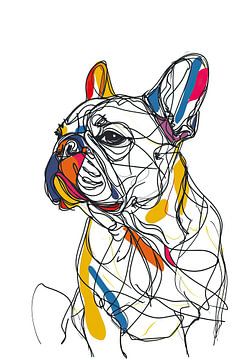 Bulldogge Portrait Kunst | Bulldogge von De Mooiste Kunst