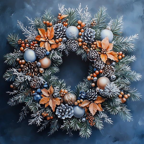 Christmas wreath by Abstract Painting