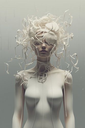 Digitaal creëerde hele mooie sexy vrouw met in high fashion stijl