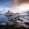 IJzig landschap Lofoten van Thom Brouwer