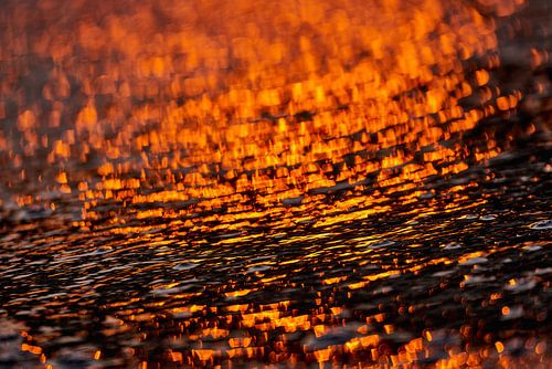 Oranje en blauwe abstracte achtergrond