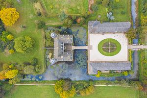 Photo d'Arial du château de Slangenburg près de Doetinchem