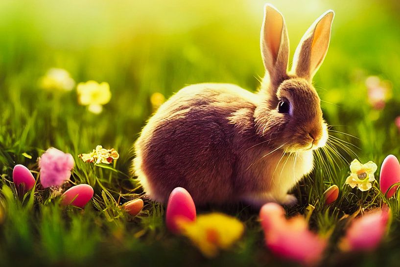 Osterhase Wallpaper Illustration 02 von Animaflora PicsStock