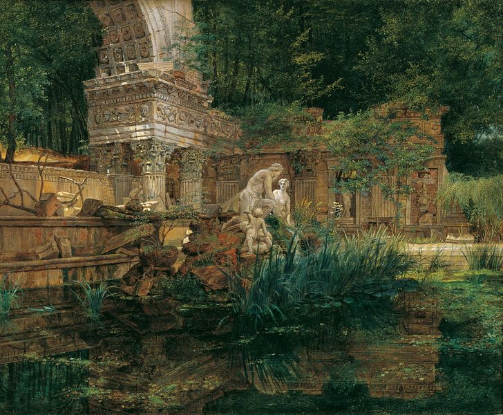 Ferdinand Georg Waldmüller, De Romeinse ruïnes in Schönbrunn, 1832 van Atelier Liesjes