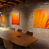 Klantfoto: Oranje 3 van Jose Gieskes, op canvas