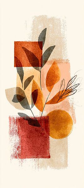 Blätter Abstrakt | Warm Leaf von ARTEO Gemälde