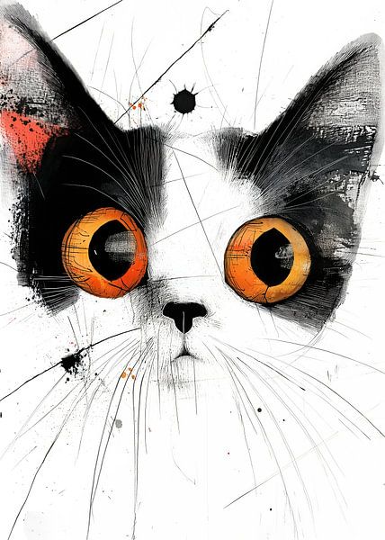 Drawing cat animal art 4 #cat by JBJart Justyna Jaszke