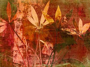 Moderne botanische Mixed Media Kunst -1