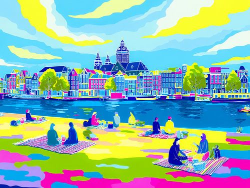 Sommer auf der Gracht - Amsterdam in Pop-Farben