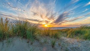 Noordzee met de duinen van eric van der eijk