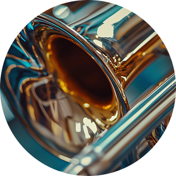 Sfeervolle achtergrond van muziekinstrument, Trombone