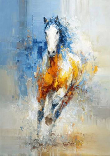 Abstract galopperend paard