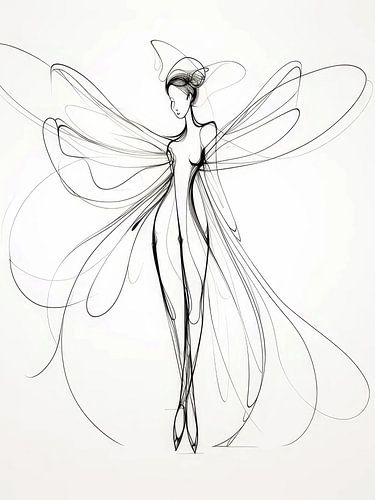 Fee tekenstijl abstract