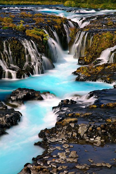 Bruarfoss-Wasserfall in Island von Anton de Zeeuw