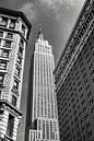 Empire State Building, New York City (zwart-wit) van Sascha Kilmer thumbnail
