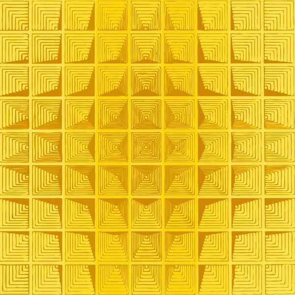 Yellow abstraction inspired by Piet Mondrian by Mad Dog Art