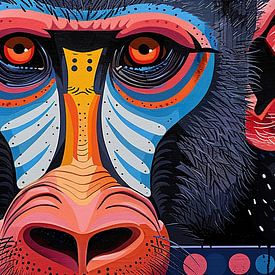 Moderner Affe mit Farbe von Moderne Kollektion