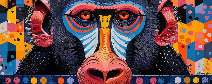 Modern Monkey with Colour by Modern Collection