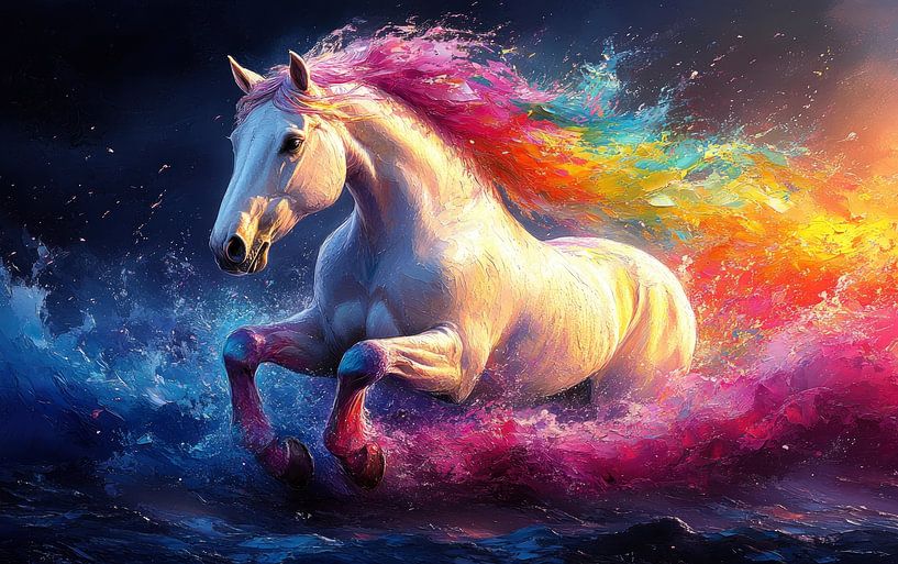 Regenbogen-Pferde-Malerei von Lufy