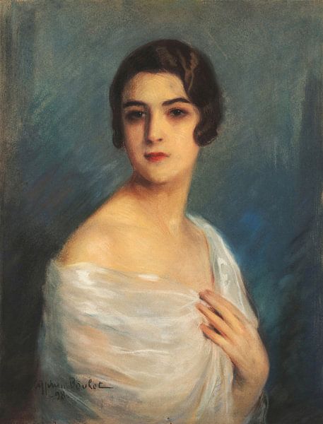 Portrait of Julita Alves de Lima at age 20, Eugène Cyprien Boulet by Masterful Masters