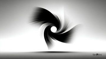 Monochrome Flow - Abstract Black and White Art in Motion