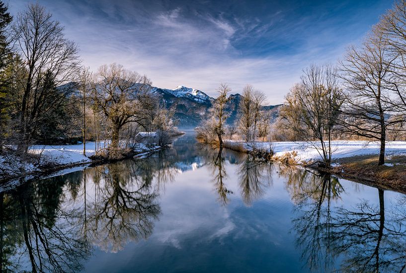 Winter aan het Kochelmeer van Markus Weber