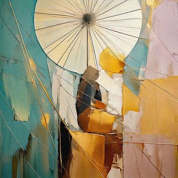 Abstract Green Onder de Parasol van Gisela- Art for You