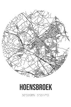 Hoensbroek (Limburg) | Carte | Noir et Blanc sur Rezona