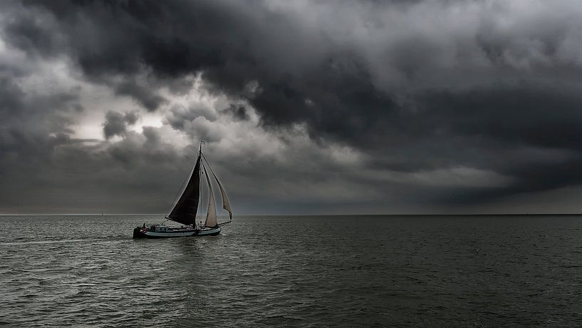 Zeilschip  op IJsselmeer von Irene Kuizenga